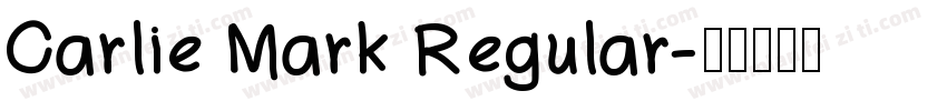 Carlie Mark Regular字体转换